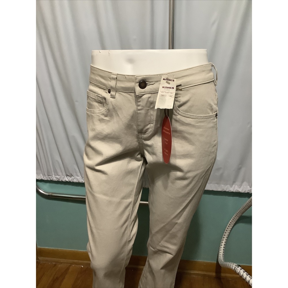LEE ONE TRUE FIT KHAKI PANTS  NEW SLIGHT FLARE LOW RISE SLIMMING SIZE 12MED